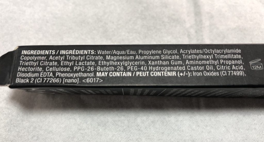 NYX Matte Liquid Liner Ingredients