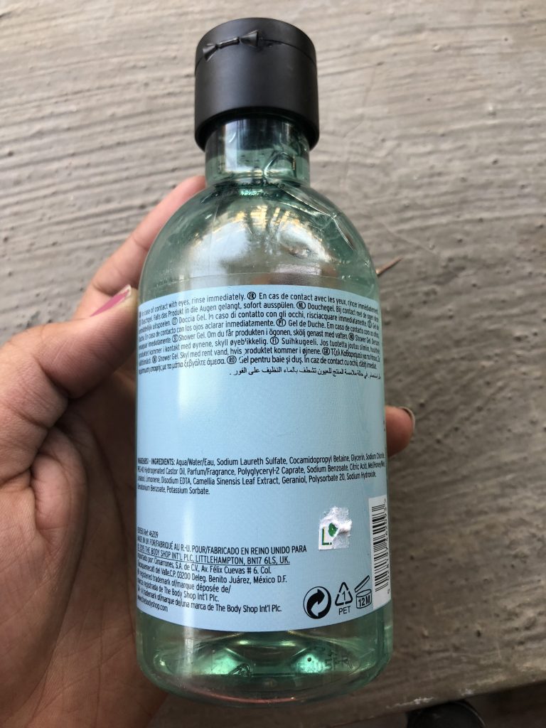 The Body Shop Fuji Green Tea Shower Gel Ingredients